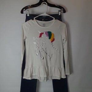 2 PC - Wonder Nation Unicorn top &amp; Old Navy Jeans-112014-1